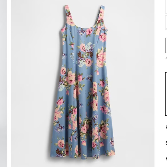 GAP Floral Square-Neck Maxi Dress - Picture 1 of 10